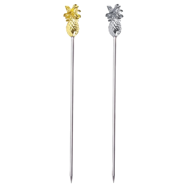 Pineappple Cocktail Picks - Gold Plated Top