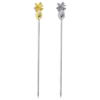 Pineappple Cocktail Picks - Gold Plated Top