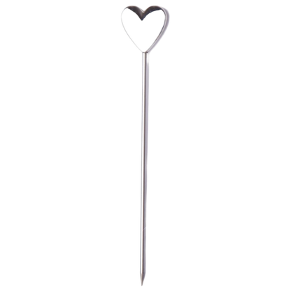 Heart-shape Cocktail Picks - Silver Top