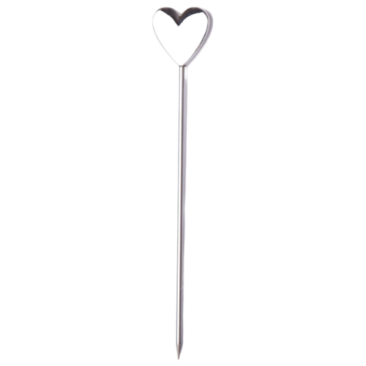 Heart-shape Cocktail Picks - Silver Top