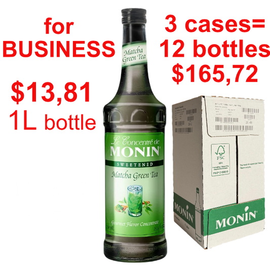 Matcha Green Syrup MONIN, B2B bundle