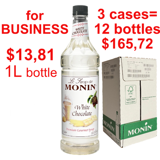 Chocolate White Syrup MONIN, B2B bundle