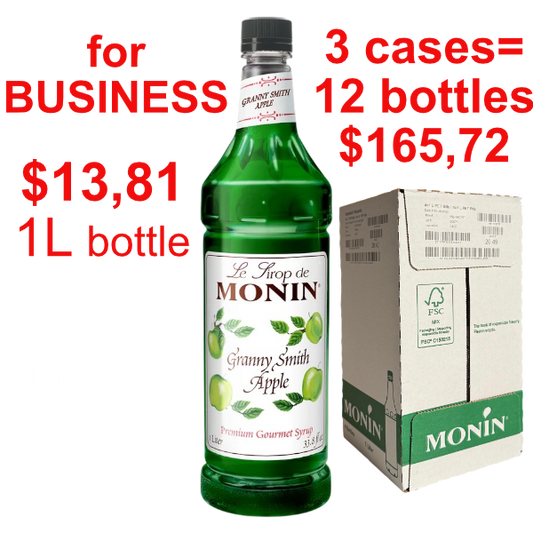 Apple Granny Smith Syrup MONIN, B2B bundle