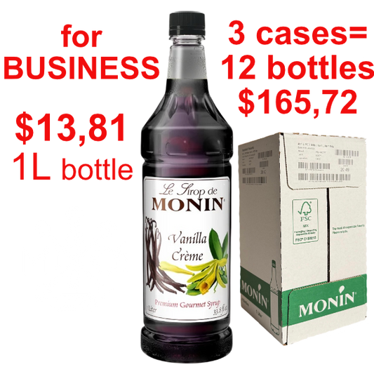 Vanilla Cream Syrup MONIN, B2B bundle