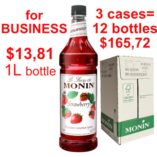 Strawberry Syrup MONIN, B2B bundle