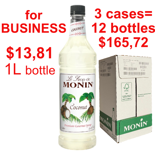 Coconut Syrup MONIN, B2B bundle