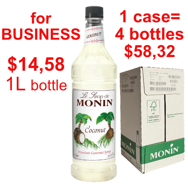 Coconut Syrup MONIN, B2B bundle