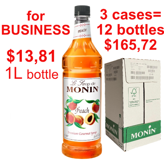 Peach Syrup MONIN, B2B bundle