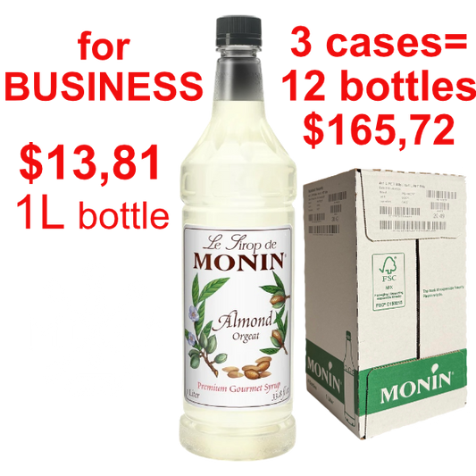 Almond (Orgeat) Syrup MONIN, B2B bundle