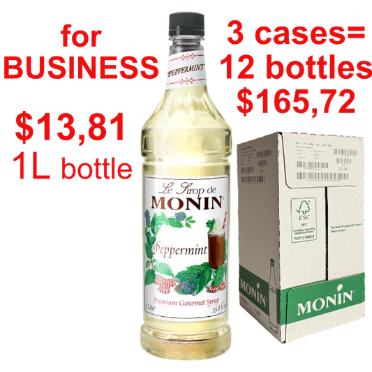 Peppermint Syrup MONIN, B2B bundle