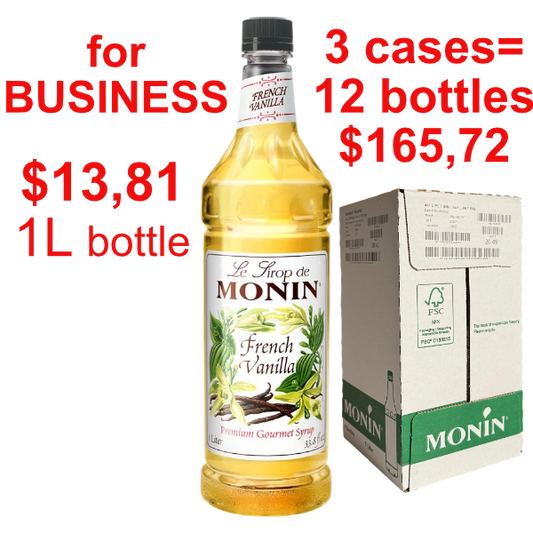 Vanilla Syrup MONIN, B2B bundle