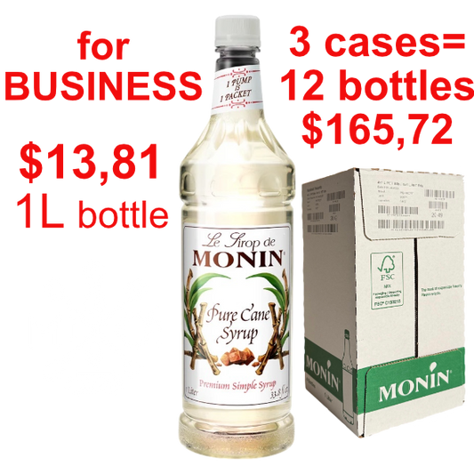 Cane Pure Syrup MONIN, B2B bundle