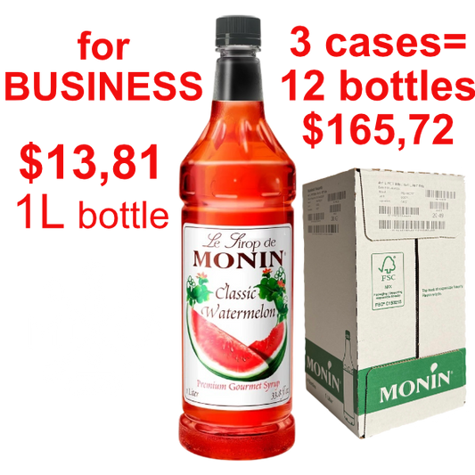 Watermelon Classic Syrup MONIN, B2B bundle
