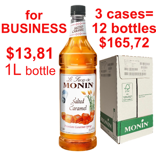 Caramel Salted Syrup MONIN, B2B bundle