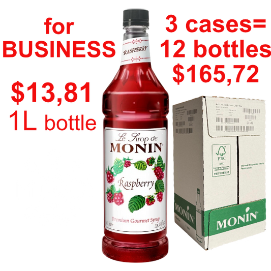 Raspberry Syrup MONIN, B2B bundle