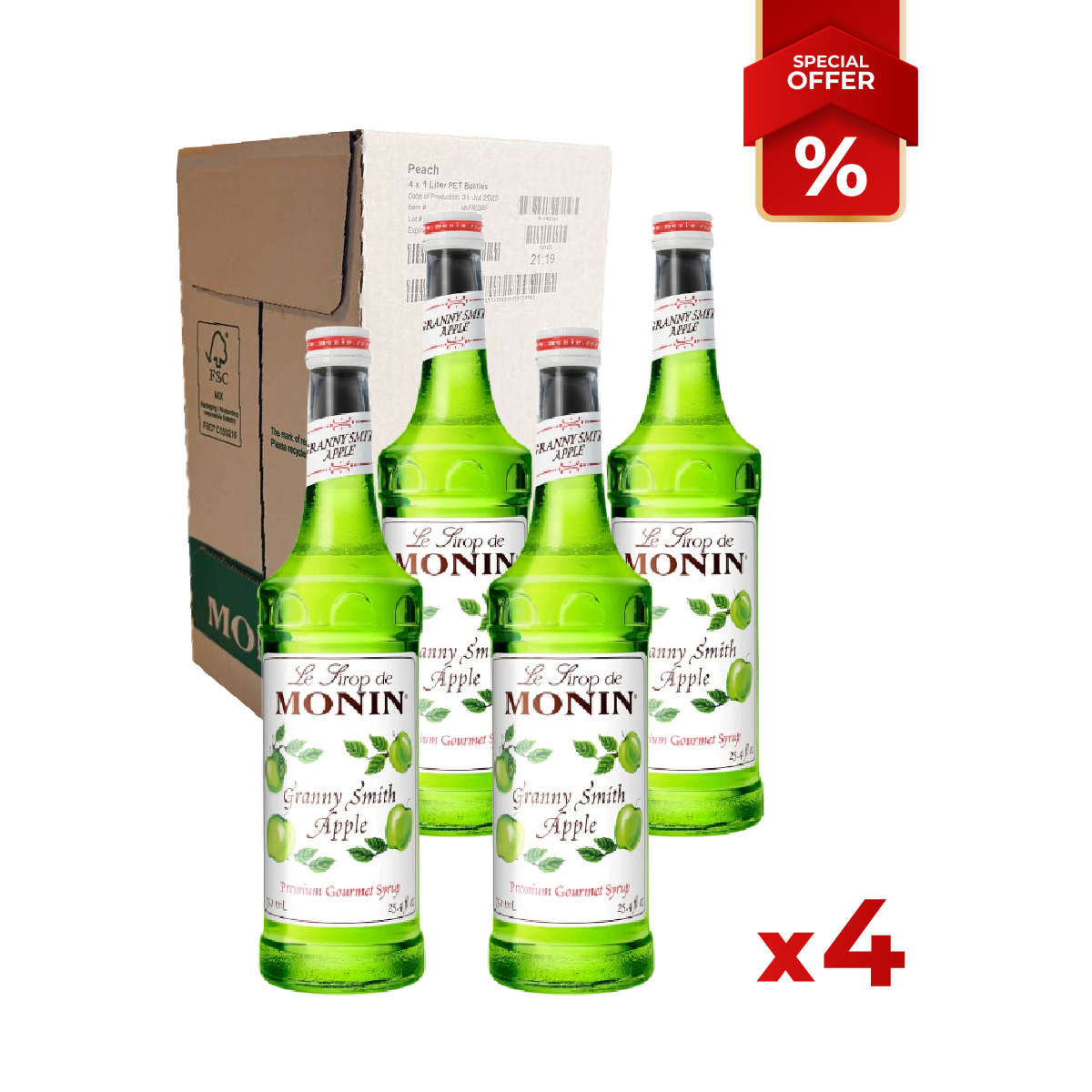 Granny Apple Smith Syrup MONIN, 1L