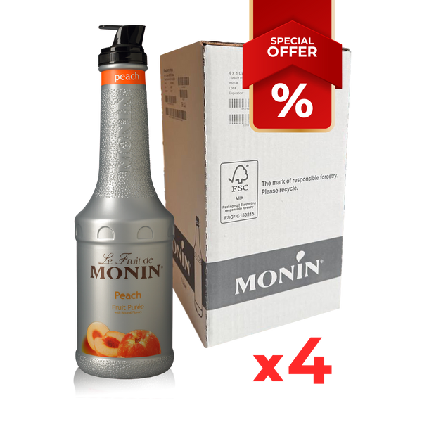 Purée de sirop de pêche MONIN, 1L B2B
