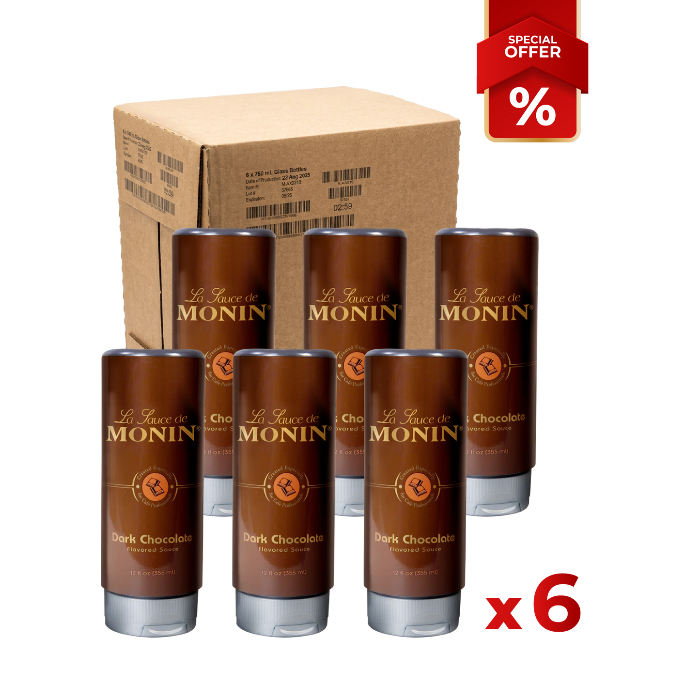 Sauce chocolat noir MONIN, 12oz