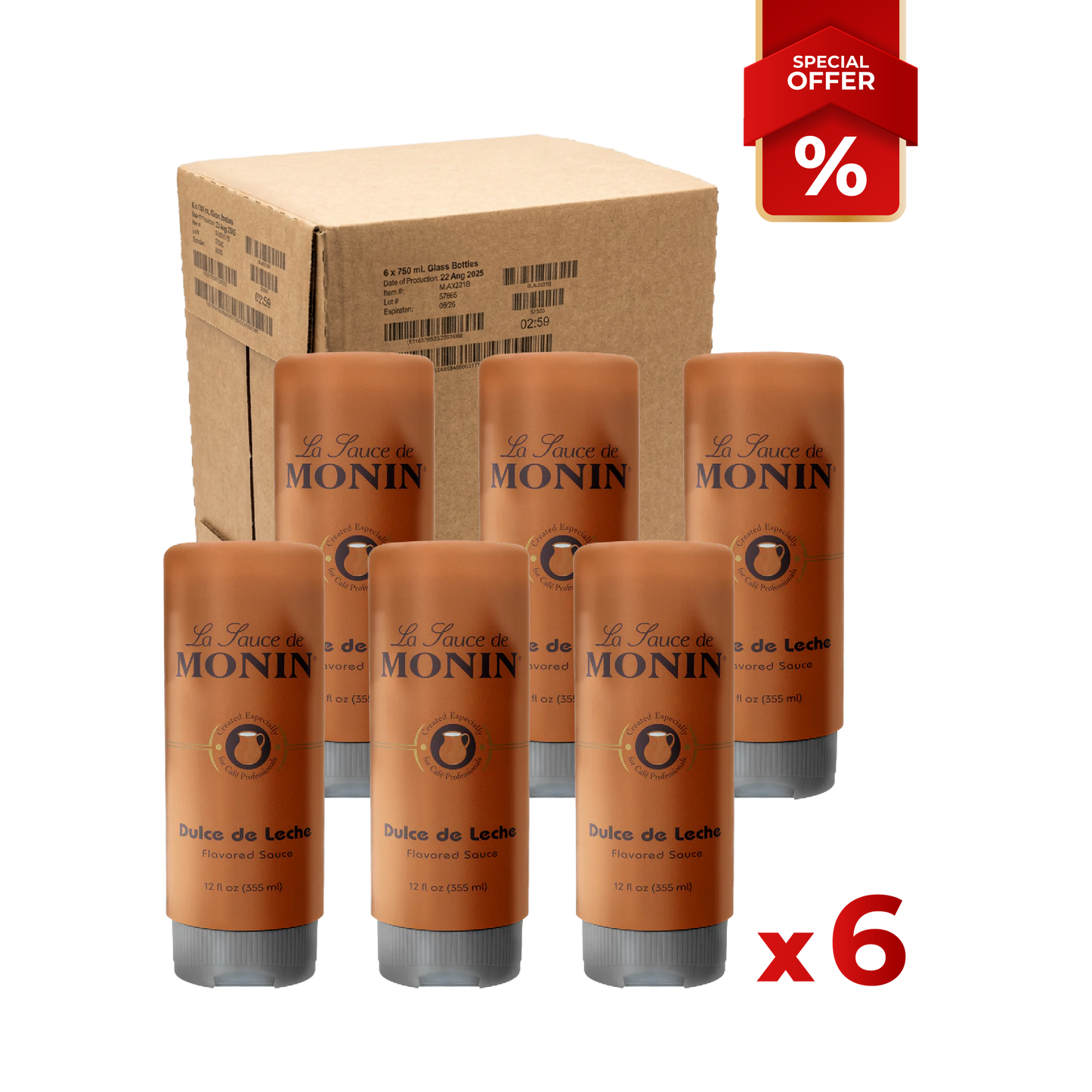 Topping de Sauce Dulce de Leche MONIN, 12oz