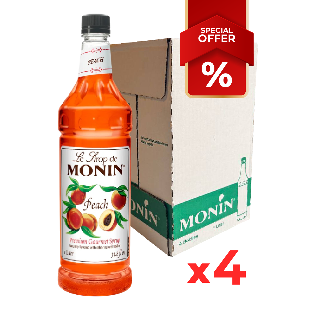 Sirop de Pêche MONIN, 1L