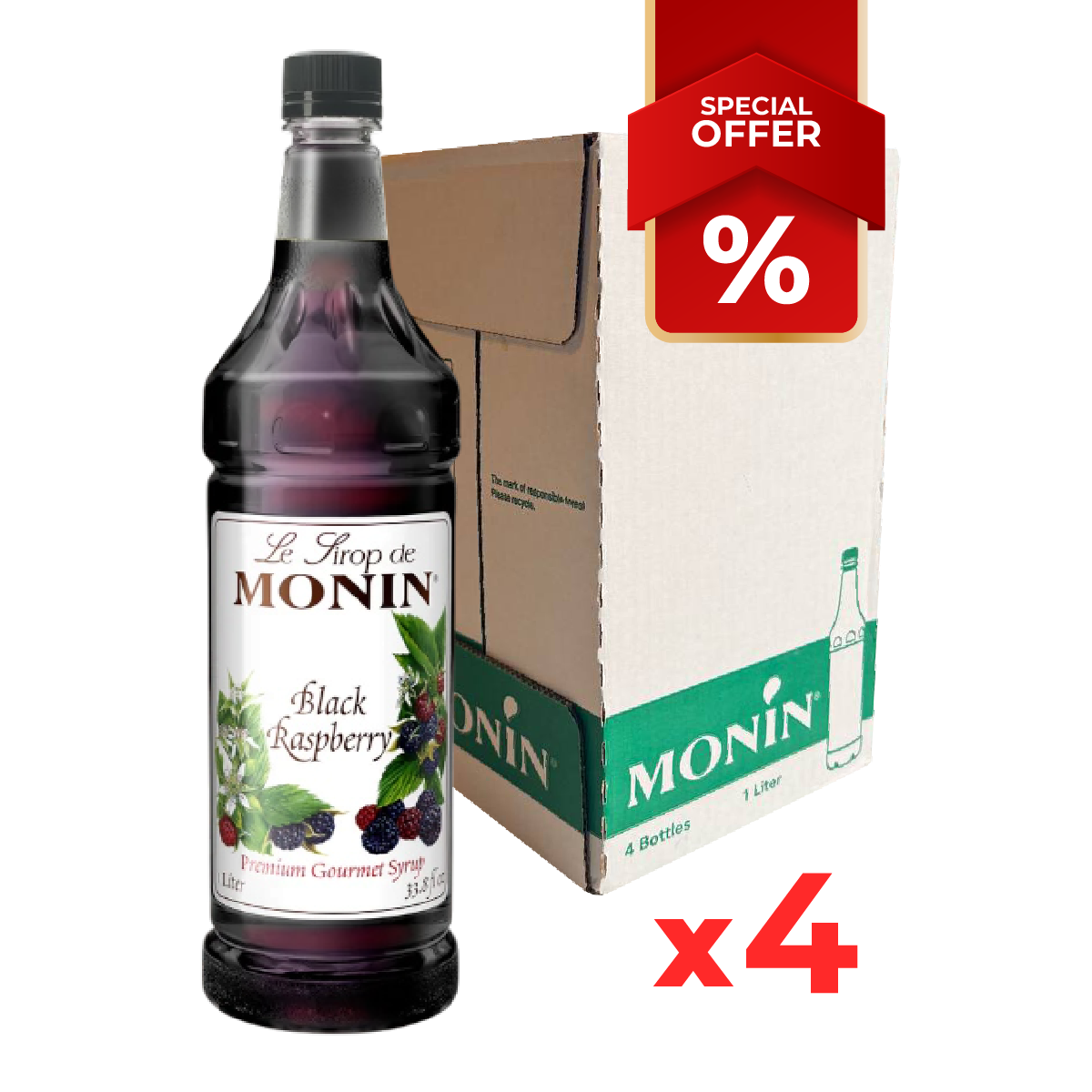 Sirop de Framboise Noire MONIN, 1L