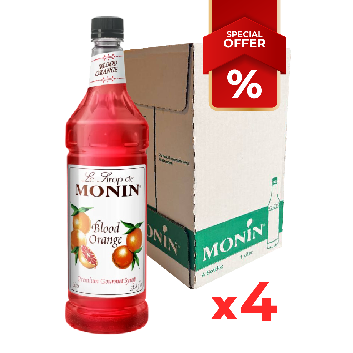 Sirop d'Orange Sanguine MONIN, 1L
