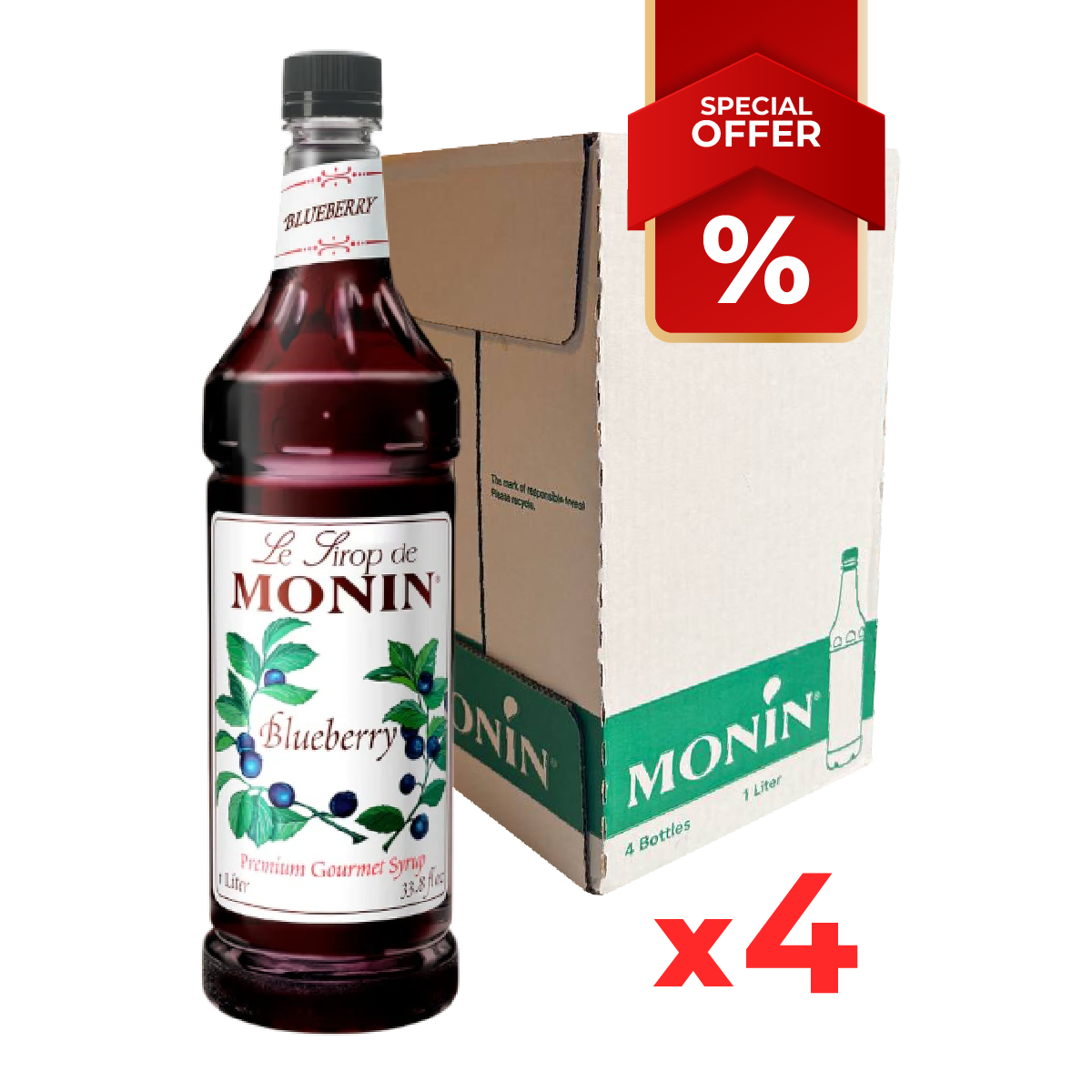 Sirops de myrtille MONIN, 1L