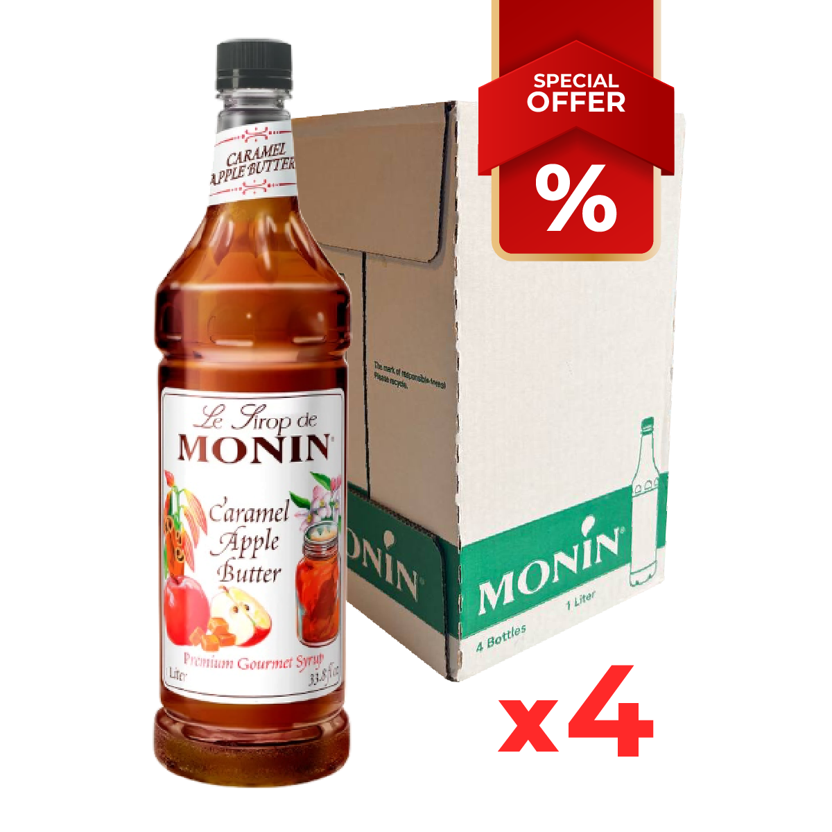 Sirop de Beurre de Pomme au Caramel MONIN, 1L