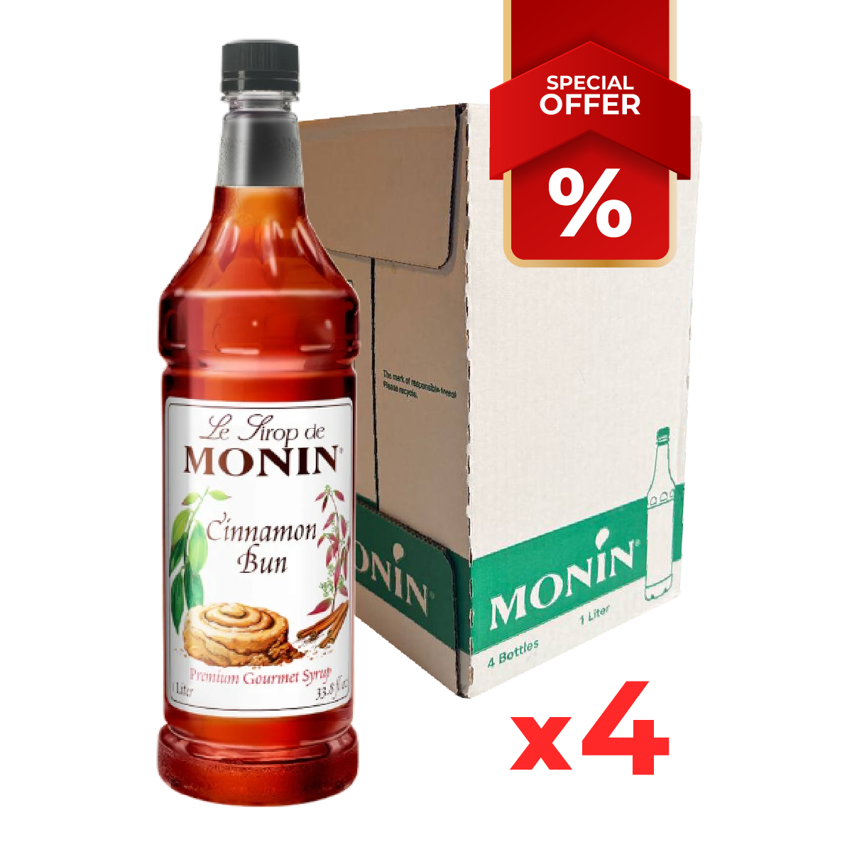 Sirop de Pain à la Cannelle MONIN, 1L