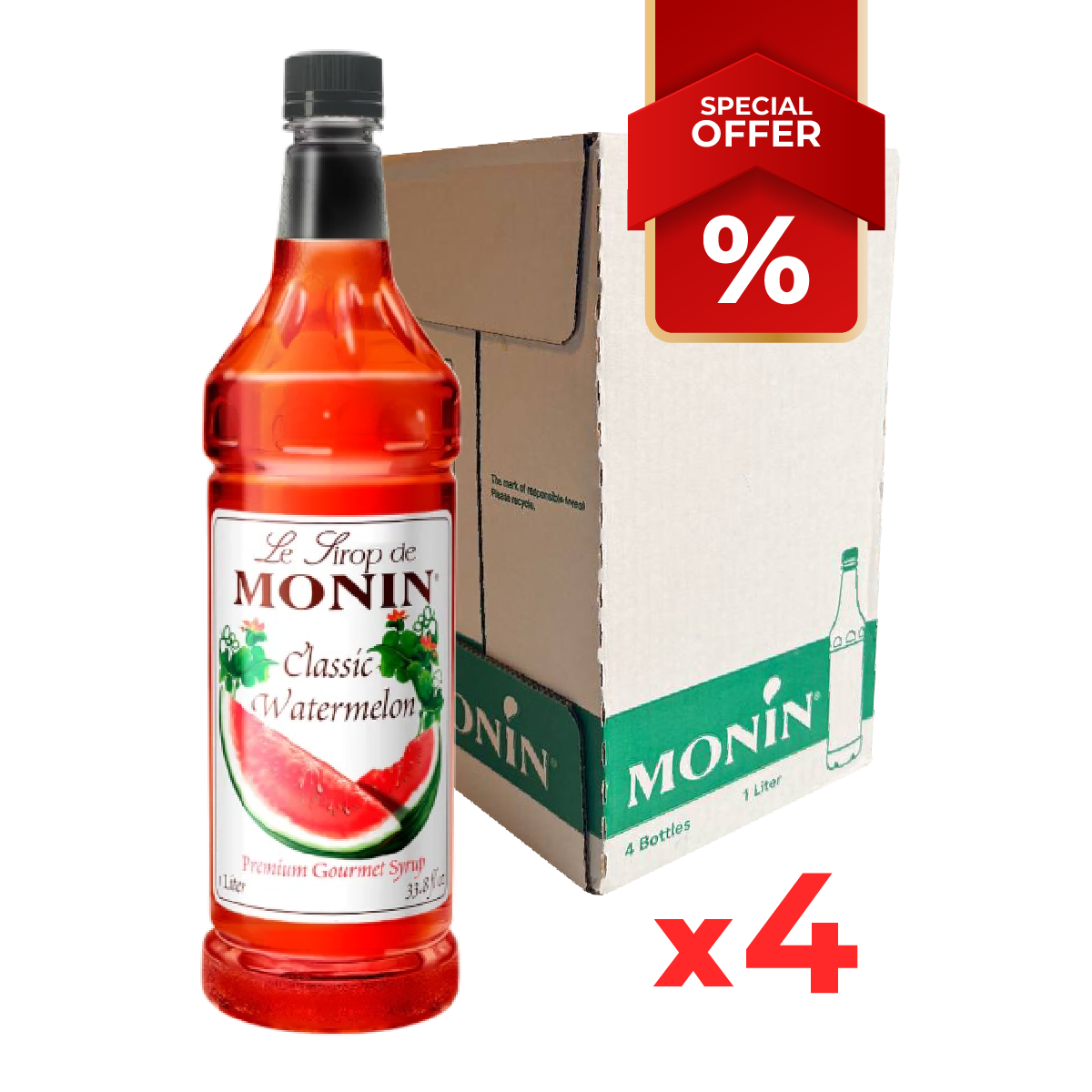 Watermelon Classic Syrup MONIN, 1L