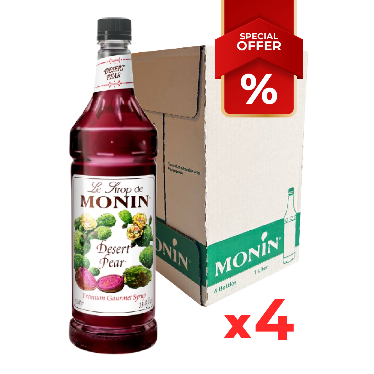 Sirop de Poire de Desert MONIN, 1L