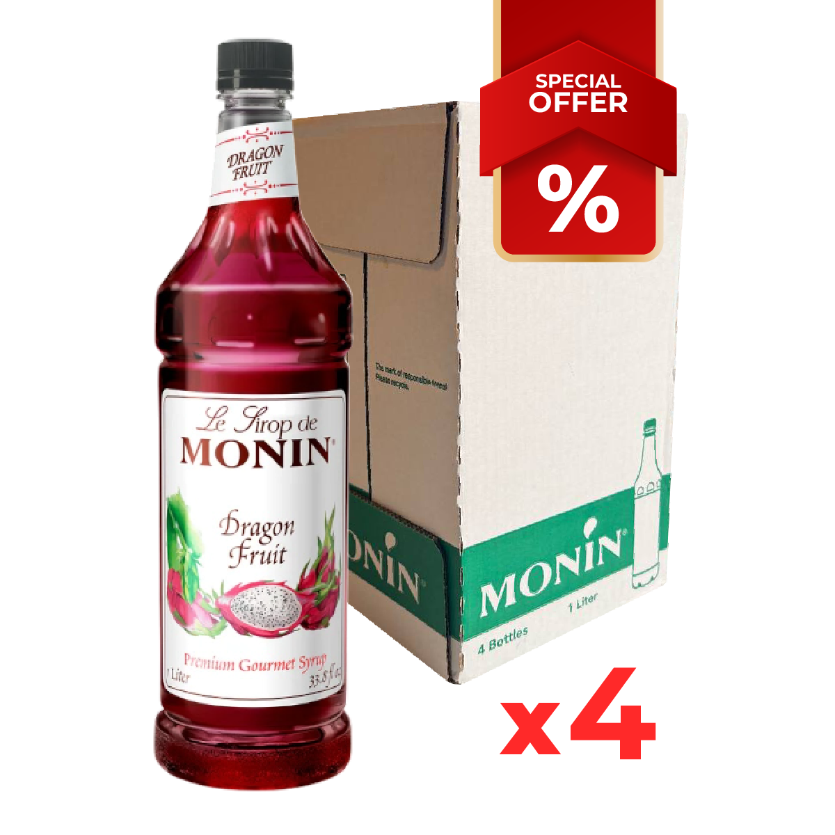 Dragon Fruit Syrup MONIN, 1L