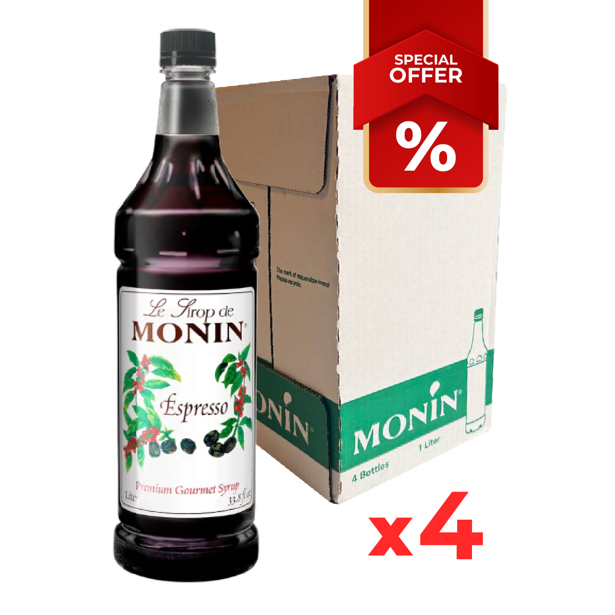 Sirop d'Espresso MONIN, 1L