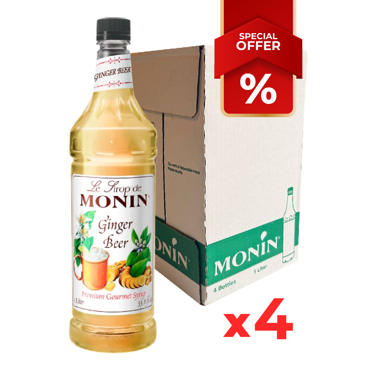 Ginger Beer Syrup MONIN, 1L