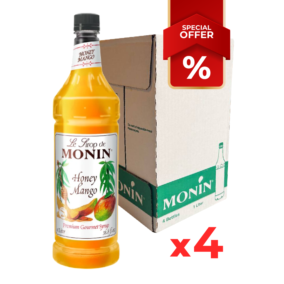 Sirop de Miel à la Mangue MONIN, 1L