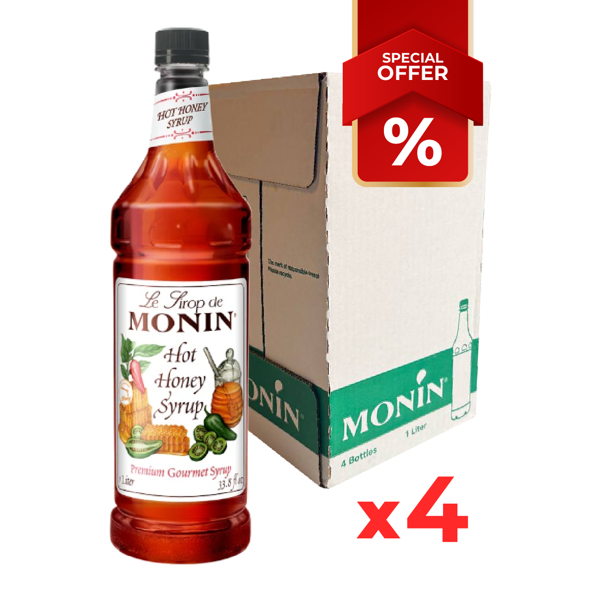 Hot Honey Syrup MONIN, 1L