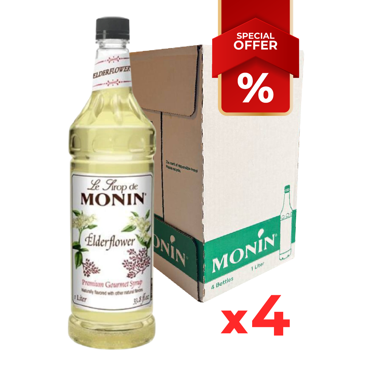 Elderflower Syrup MONIN, 1L