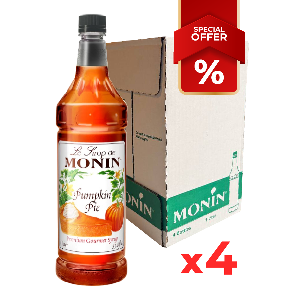 Sirop de Tarte à la Citrouille MONIN, 1L