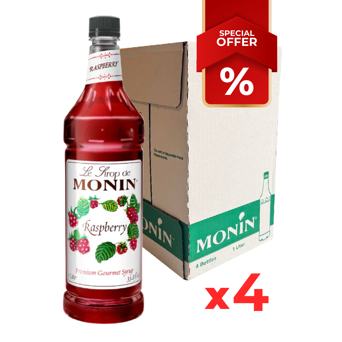 Raspberry Syrup MONIN, 1L