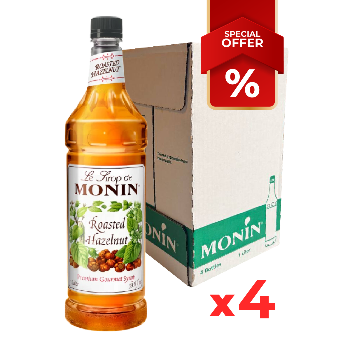 Hazelnut Roasted Syrup MONIN, 1l