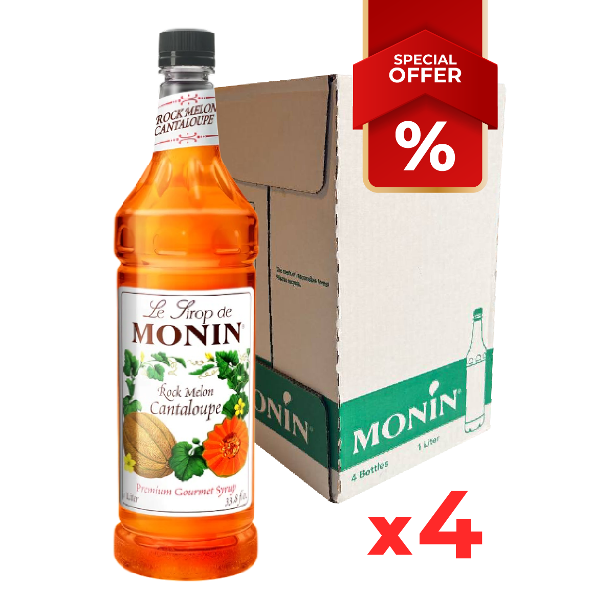 Sirop de Melon Cantaloup MONIN, 1L