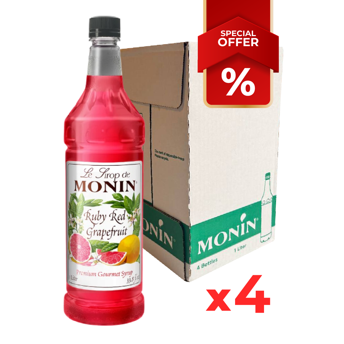Ruby Red Grapefruit Syrup MONIN 1L