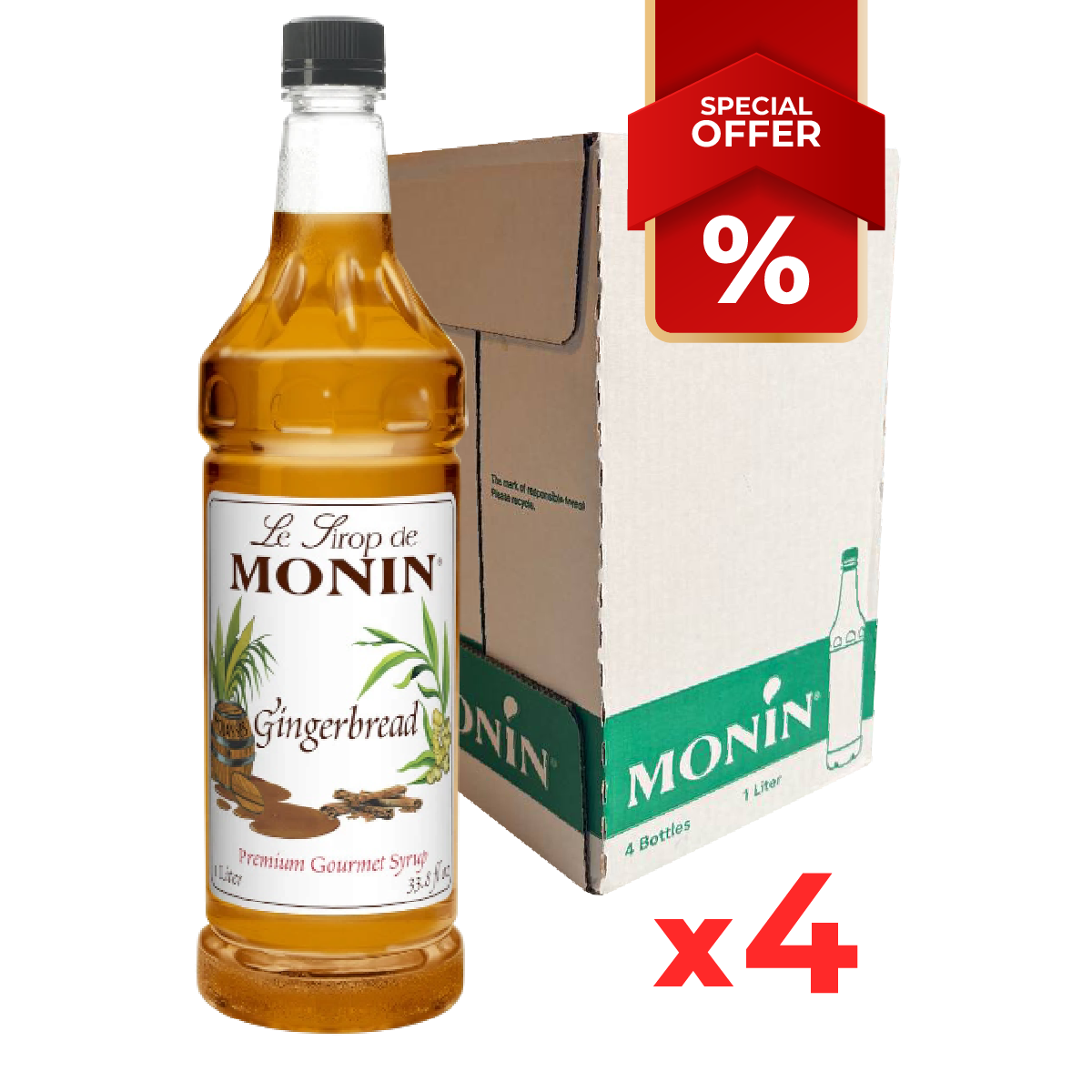 Gingerbread Syrup MONIN, 1L