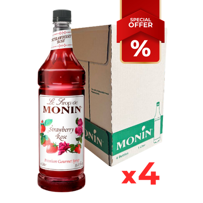 Strawberry Rose Syrup MONIN 1L