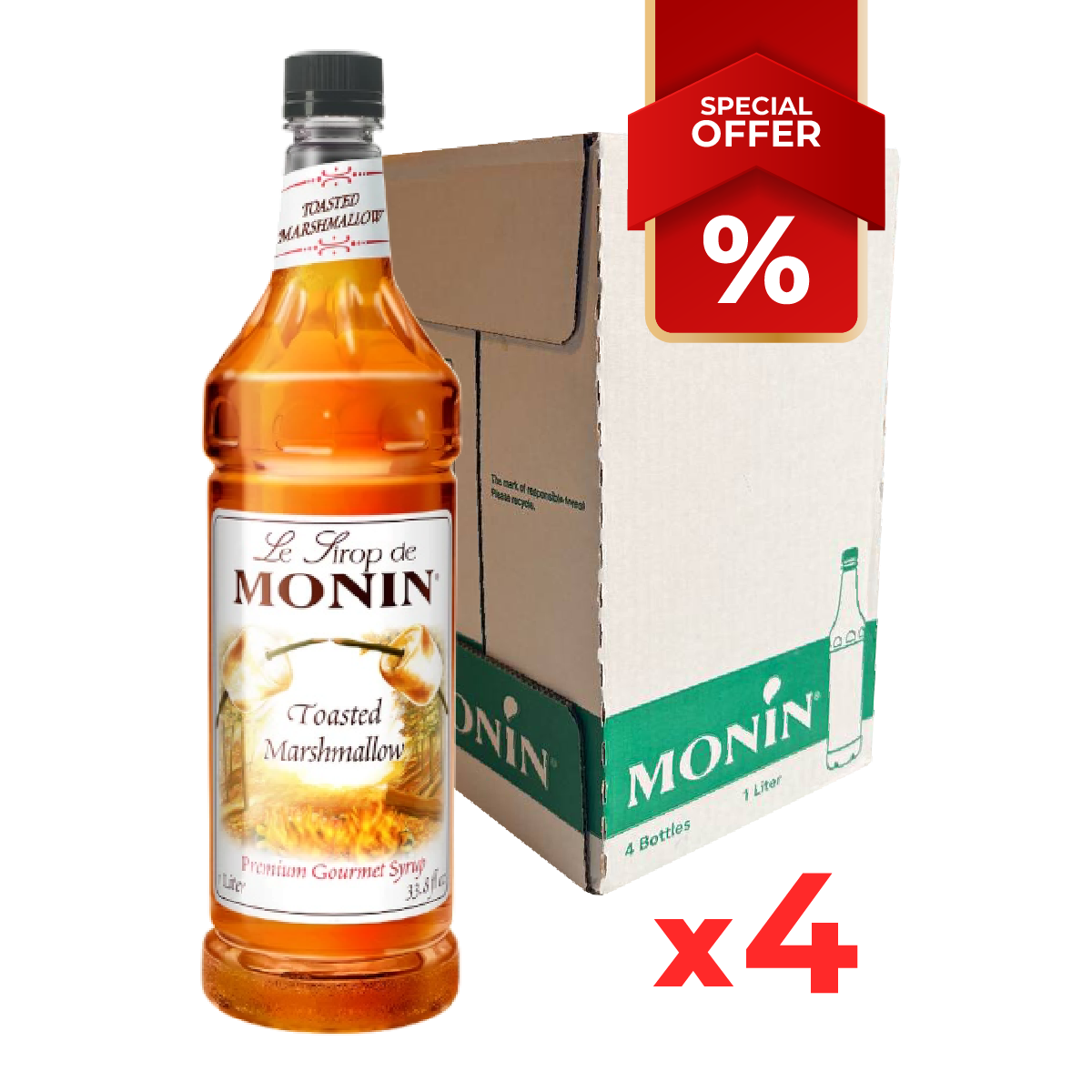 Sirop de Guimauve Grillée MONIN, 1L