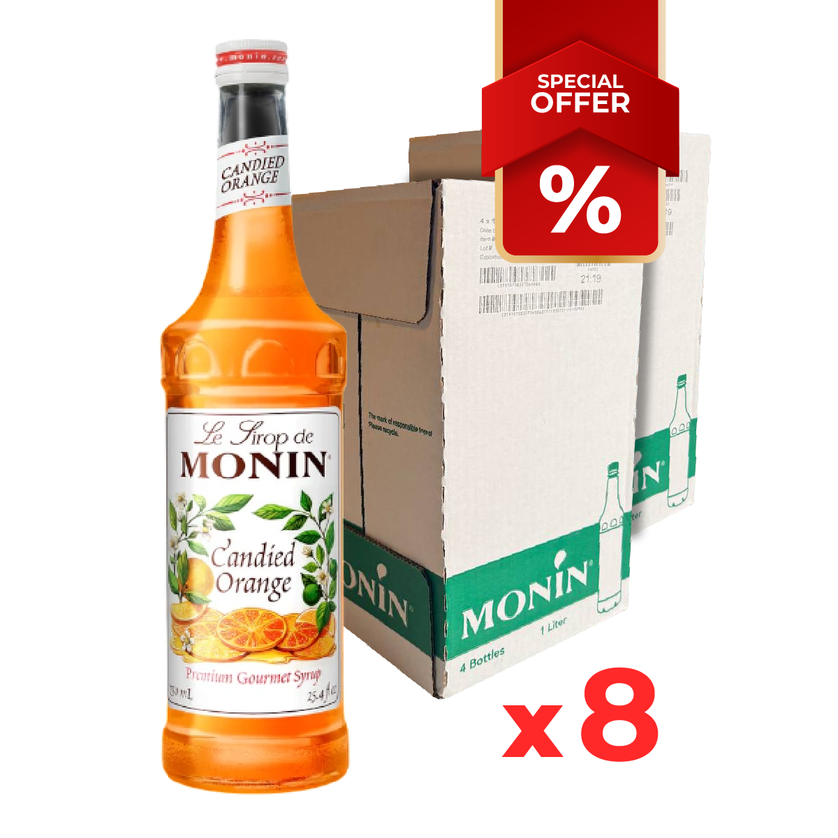 Sirop d'Orange Confite MONIN, 1L