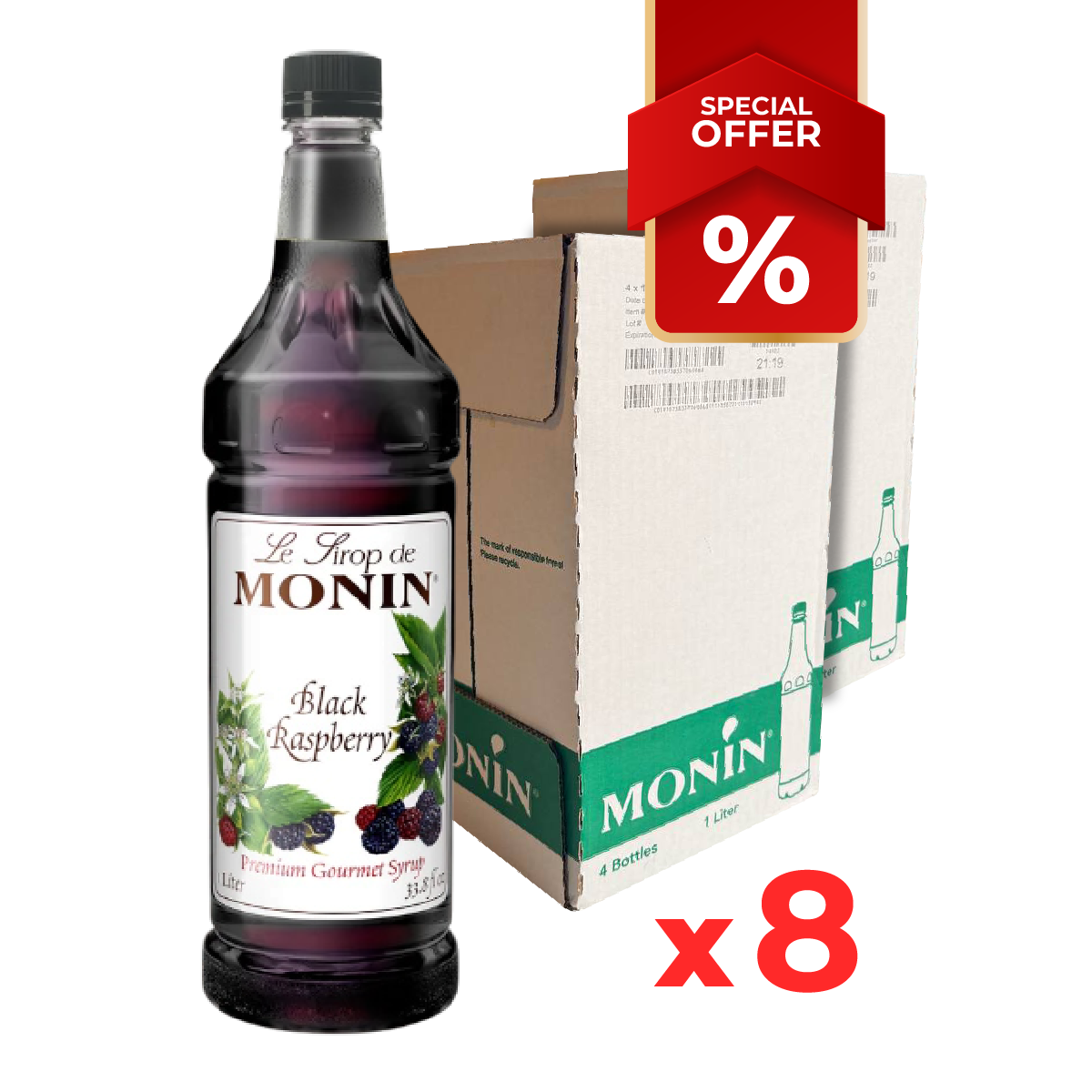 Sirop de Framboise Noire MONIN, 1L