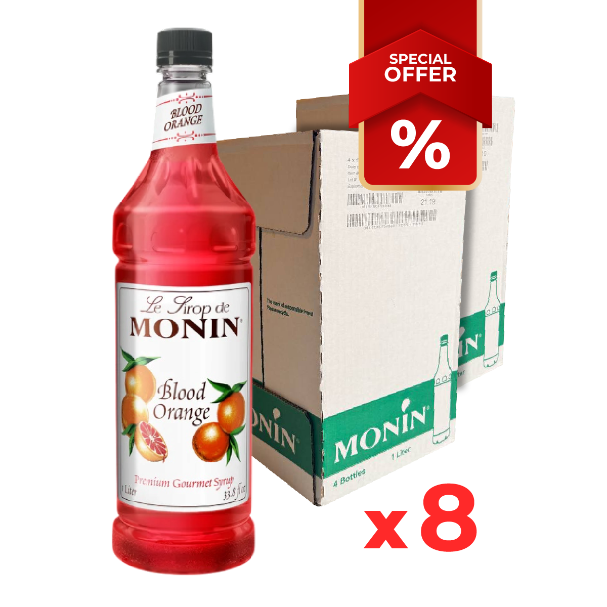 Sirop d'Orange Sanguine MONIN, 1L