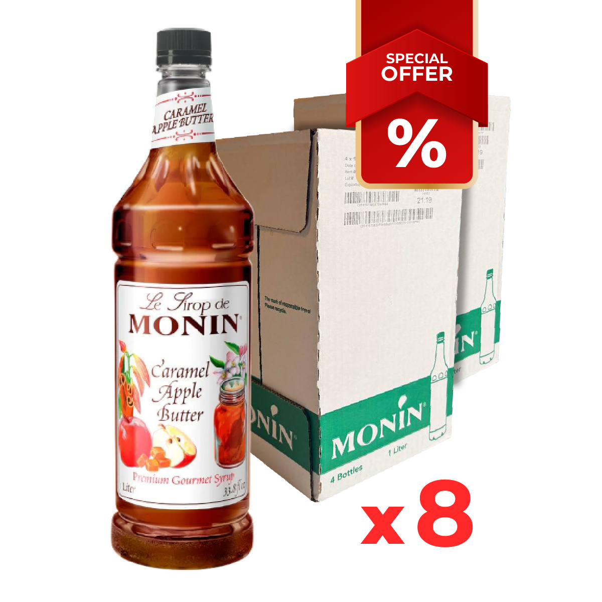 Sirop de Beurre de Pomme au Caramel MONIN, 1L