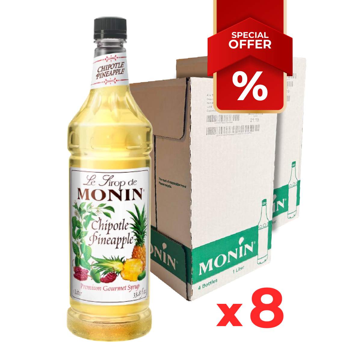Sirop d'Ananas Chipotle MONIN, 1L